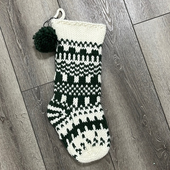 Hearth & Hand with Magnolia Holiday Stocking green - Picture 2 of 4